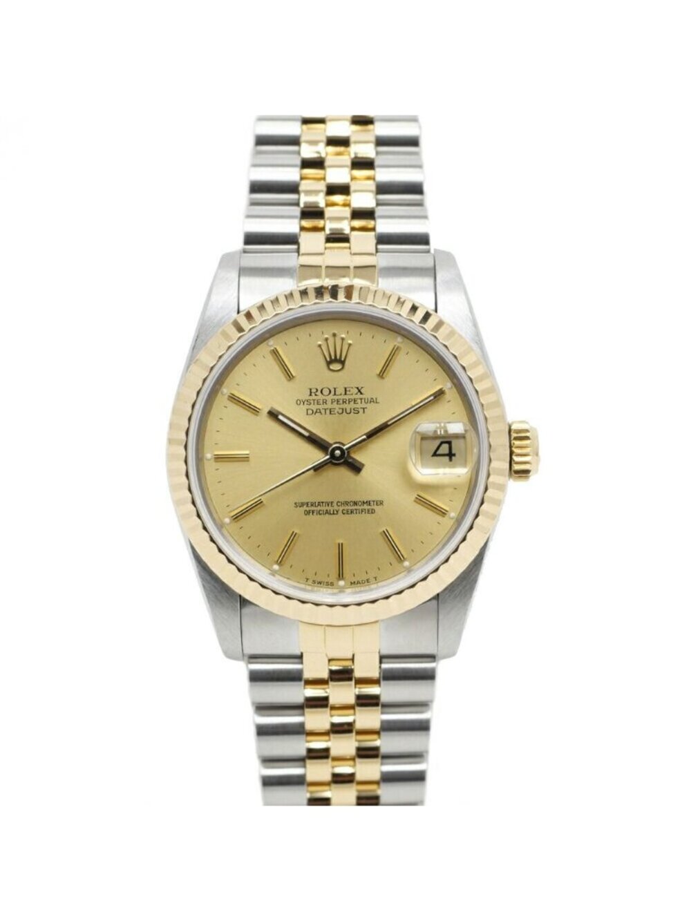 Rolex Datejust Champagne No SS YG Watch Automatic Winding